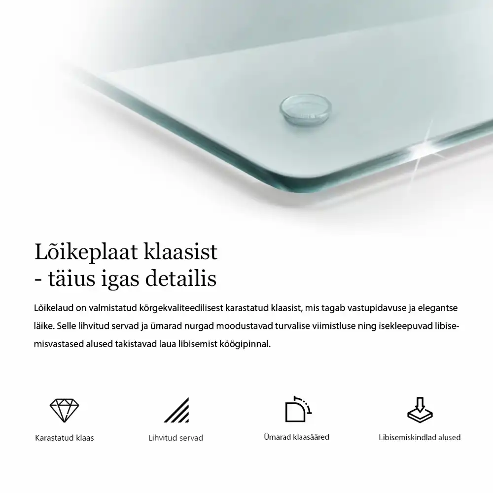 Hatszögletű átlátszó üveg vágódeszka saját fényképpel