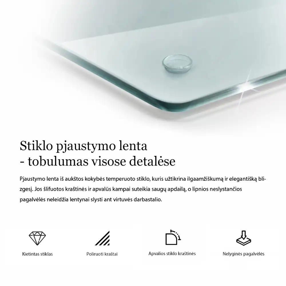 Hatszögletű átlátszó üveg vágódeszka saját fényképpel
