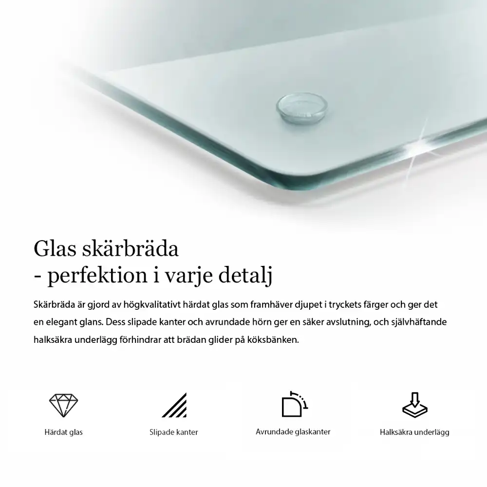 Átlátszó téglalap alakú üveg vágódeszka