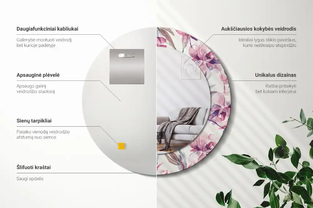 nyomtatott virágmintás kerettel ellátott kivitel