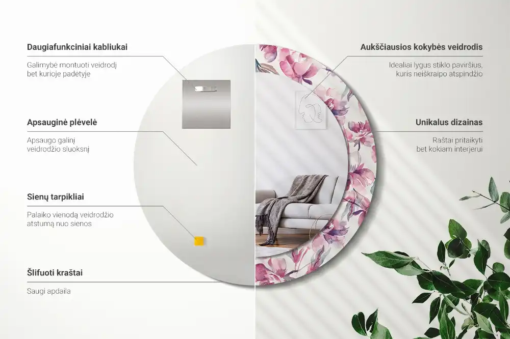 nyomtatott virágmintás kerettel ellátott kivitel