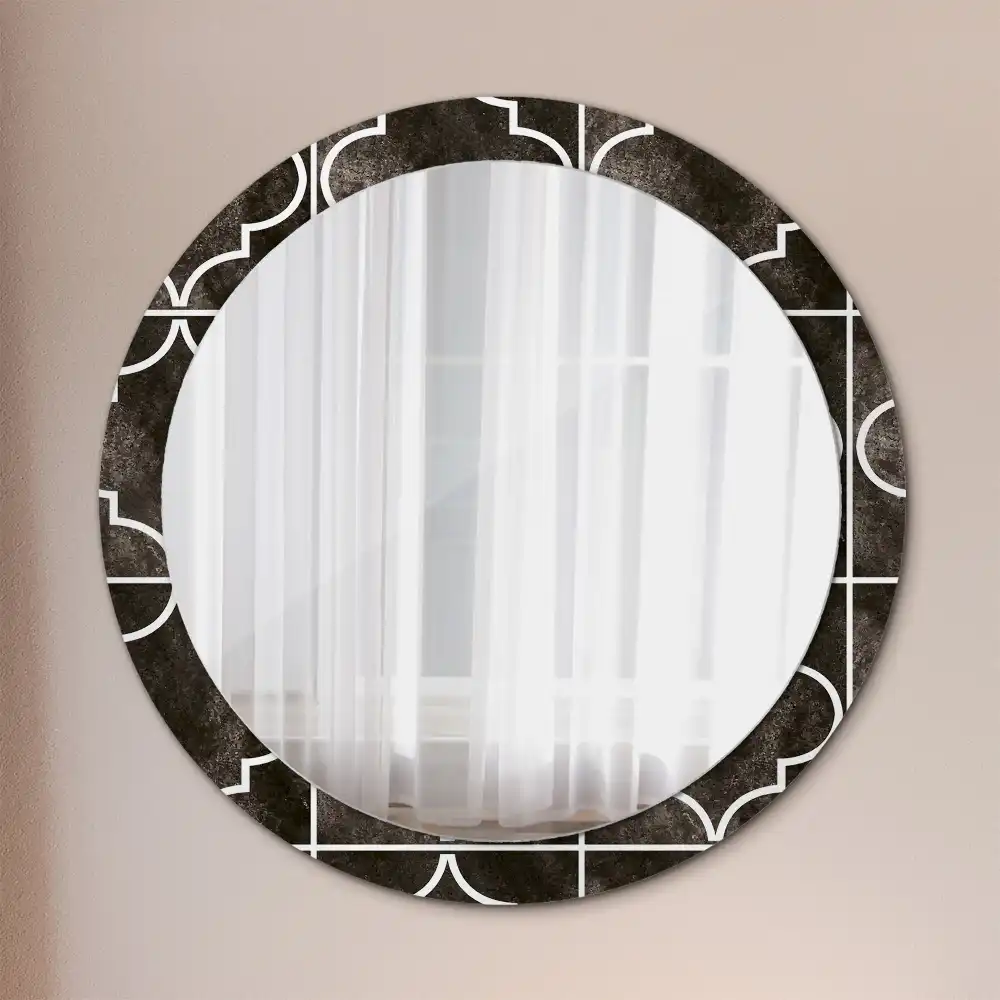 Antik mintás kerek dísztükör