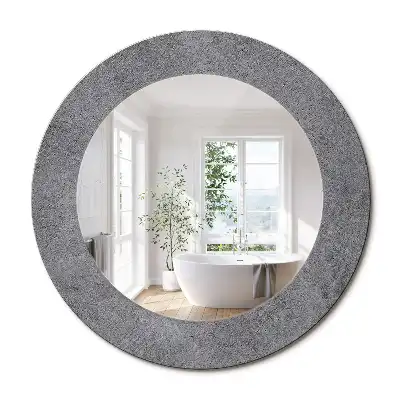 Beton textúrájú kerek falidísz tükör