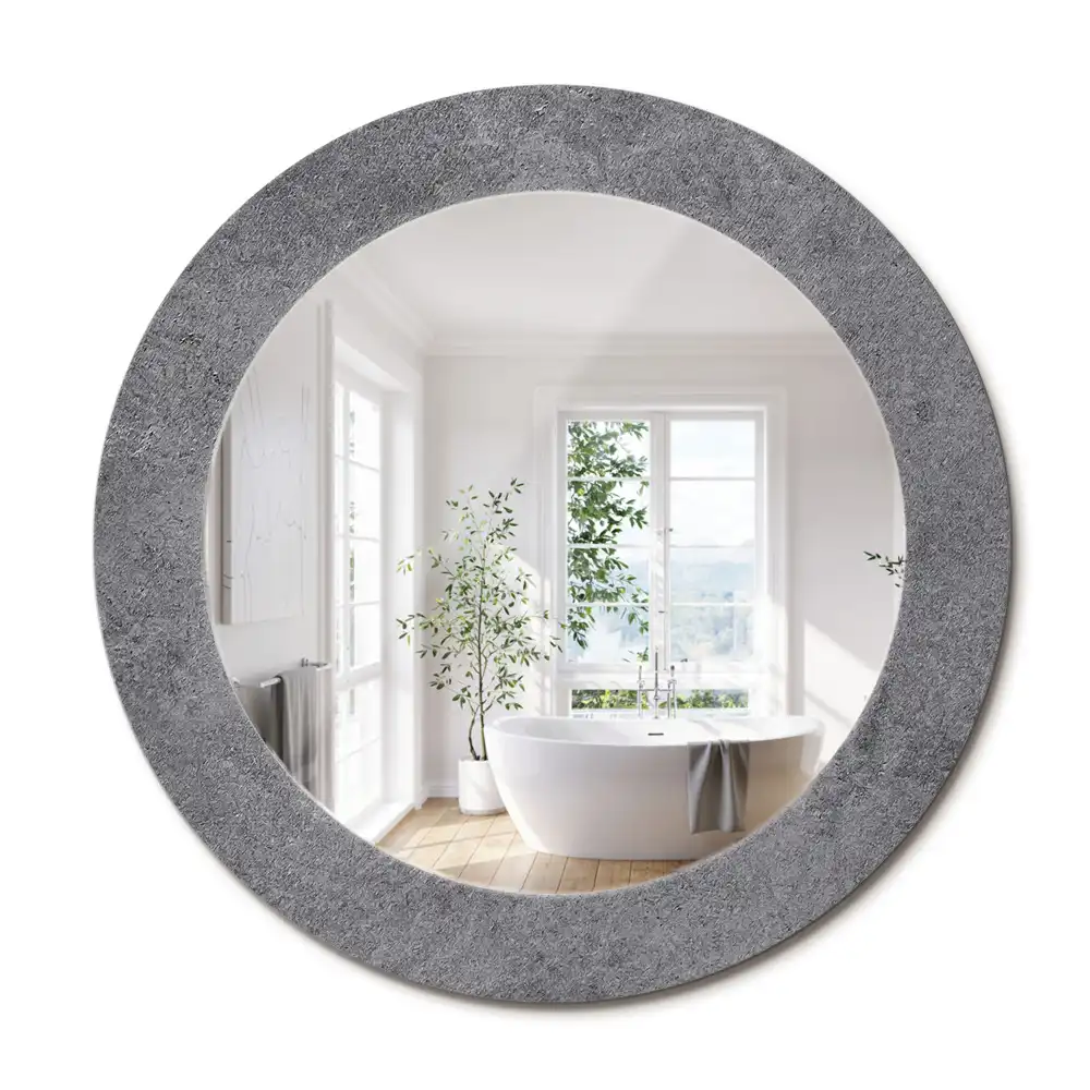 Beton textúrájú kerek falidísz tükör