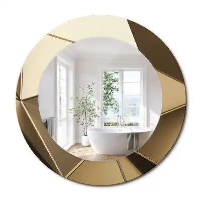 kerek tükör modern absztrakció mintás kerettel