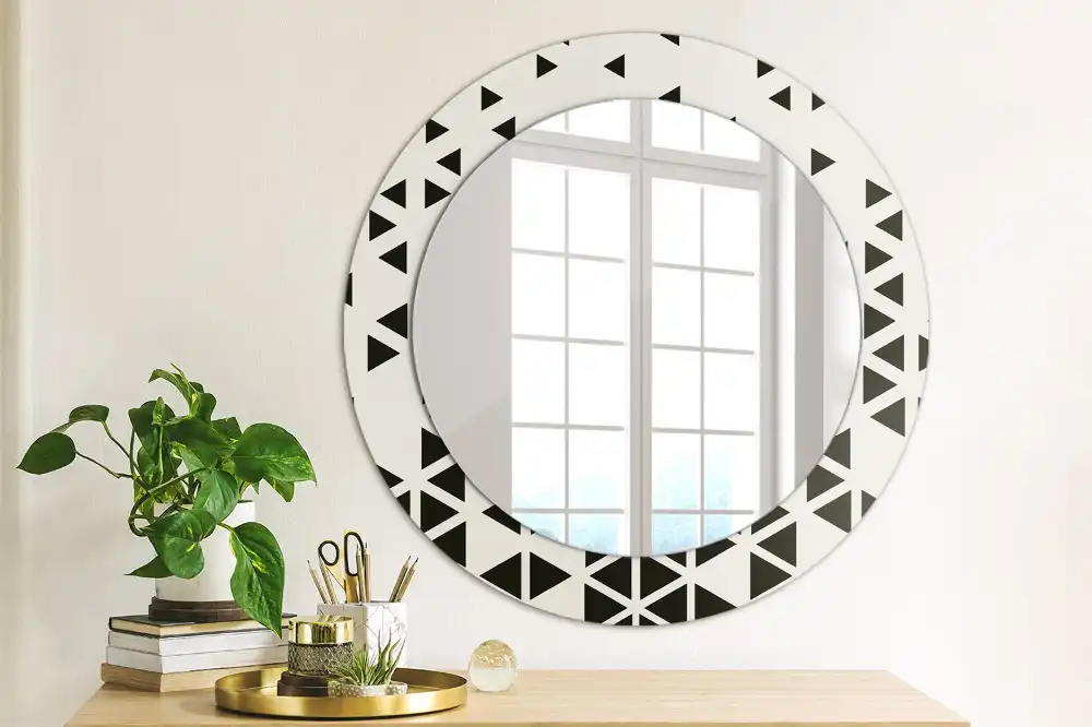 Geometriai absztrakció kerek fali tükör
