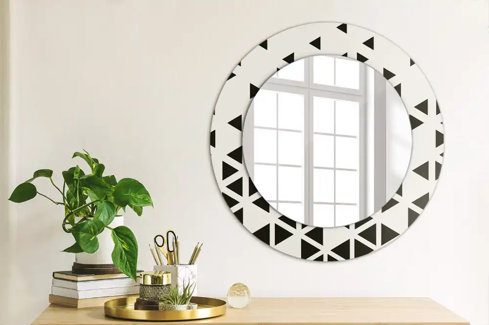 Geometriai absztrakció kerek fali tükör