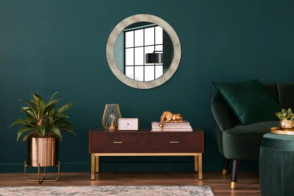 Art Deco stílusú kerek falitükör dekoráció