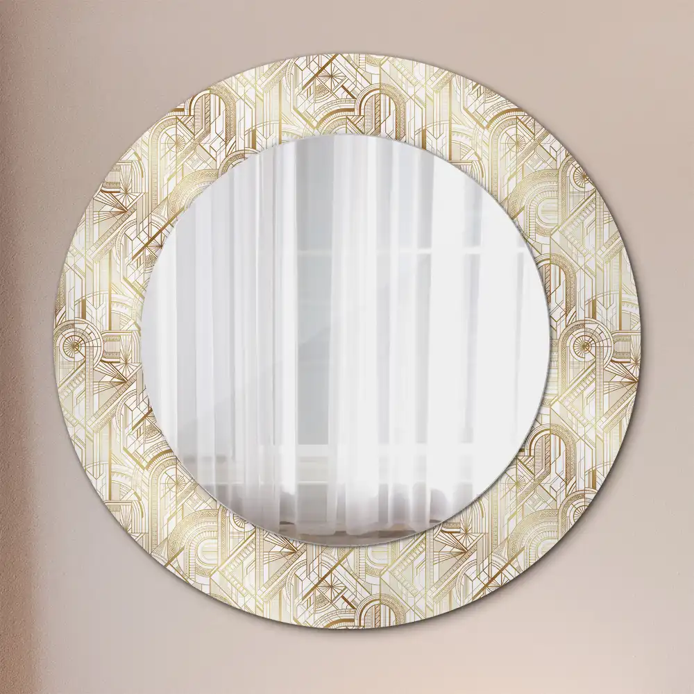 Art Deco stílusú kerek falitükör dekoráció