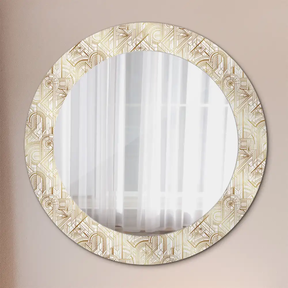 Art Deco stílusú kerek falitükör dekoráció