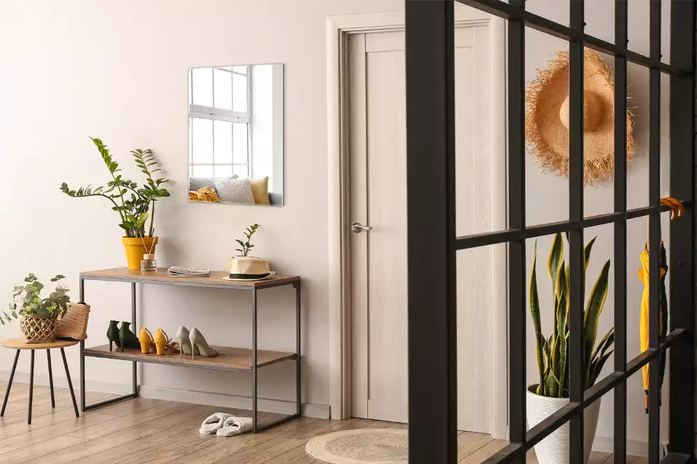 Minimalista keret nélküli téglalap alakú tükör