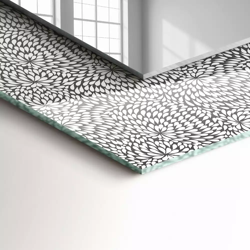 Négyszögletes 3D mintás dísztükör