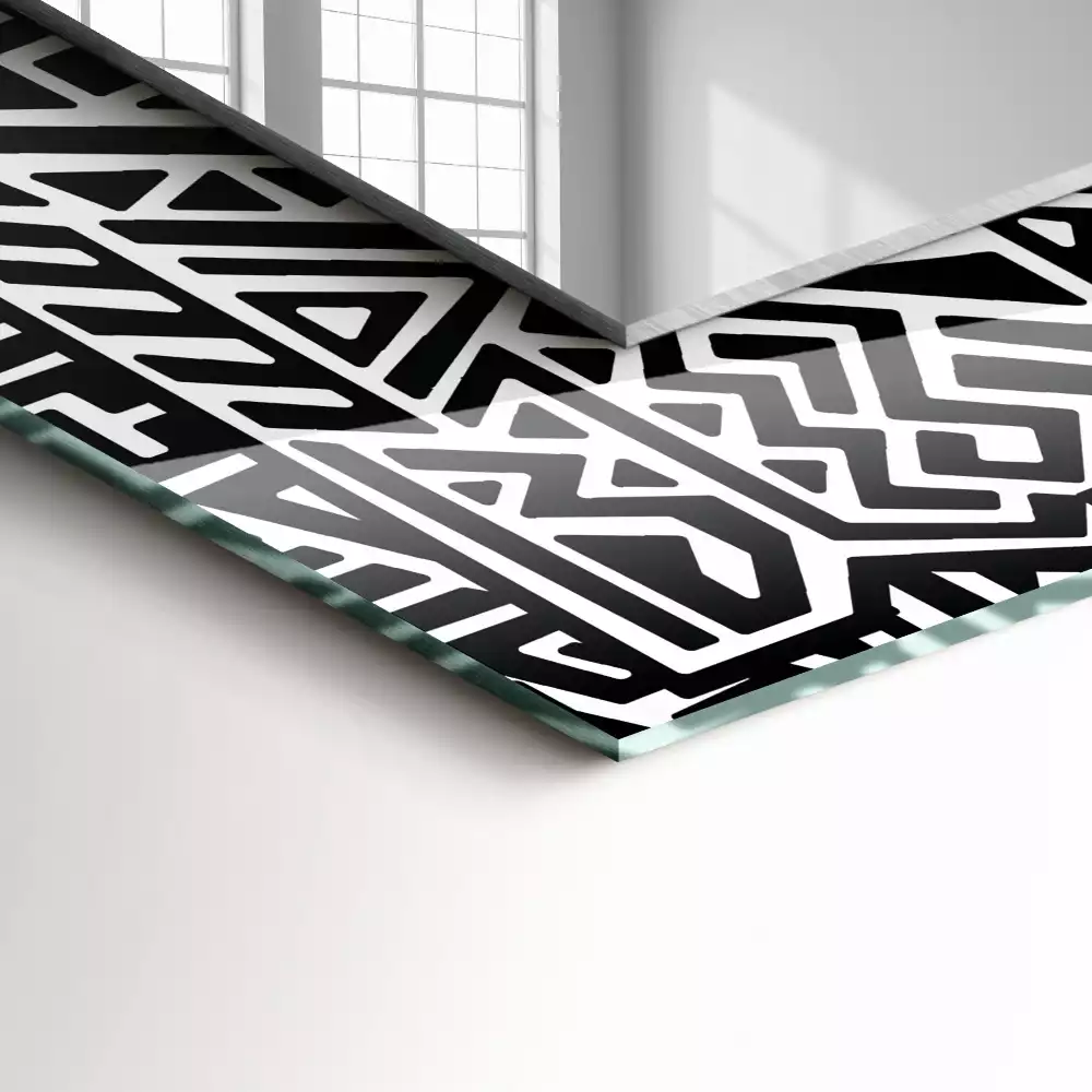 Geometriai mintás négyszögletes dísztükör