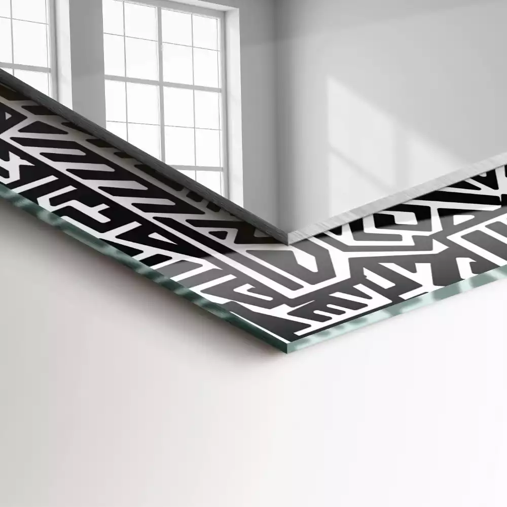 Geometriai mintás négyszögletes dísztükör