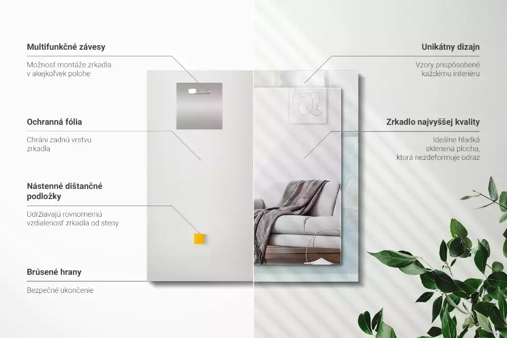 Négyszögletes világoskék onix márvány tükör díszítéssel