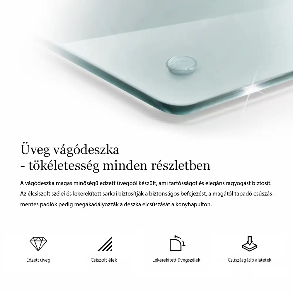 Kettős tűzhelyvédő átlátszó üvegből