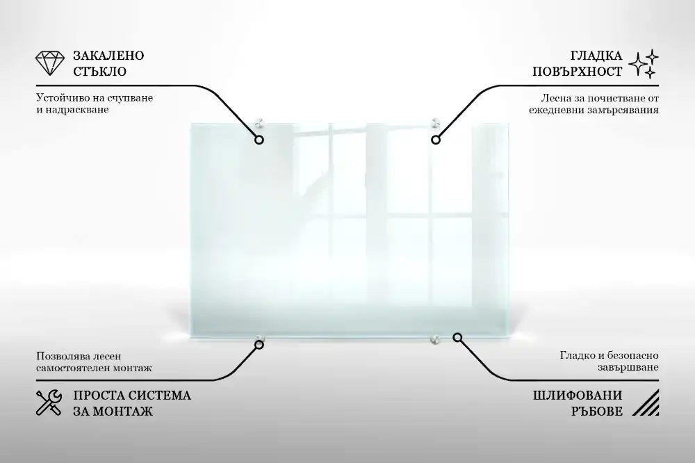 Átlátszó konyhai fali panel