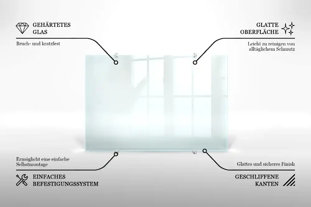 Átlátszó konyhai fali panel