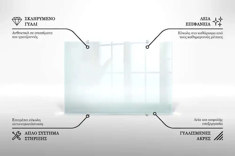 Átlátszó konyhai fali panel