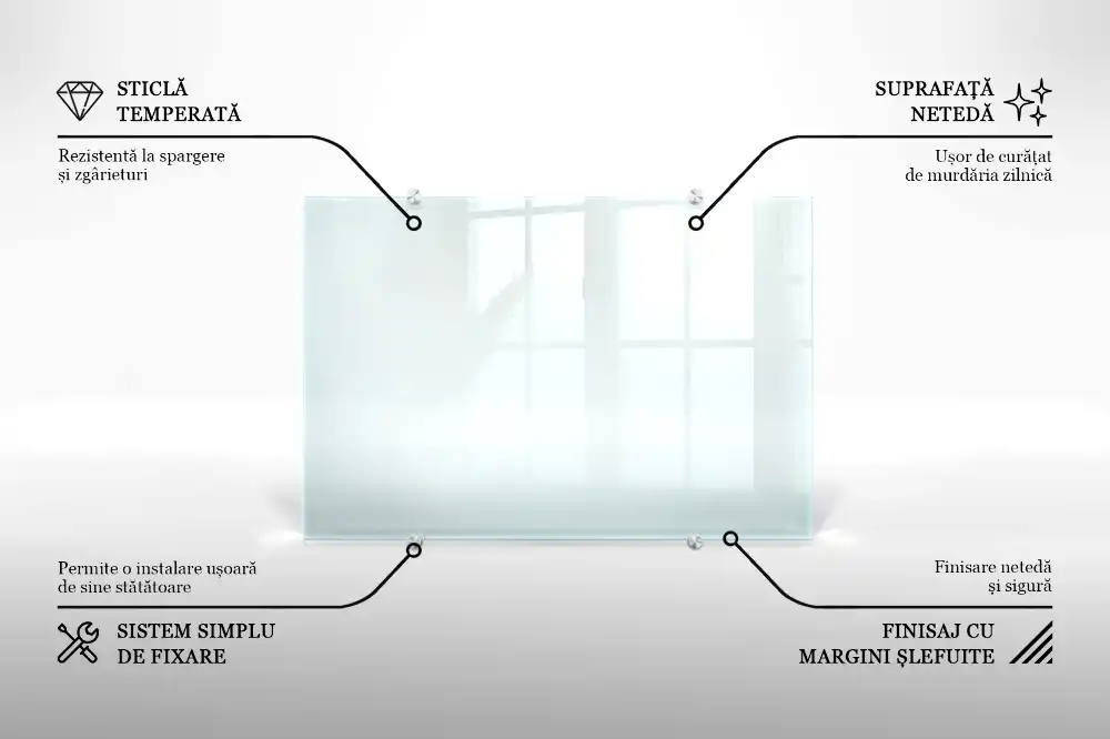 Átlátszó konyhai fali panel
