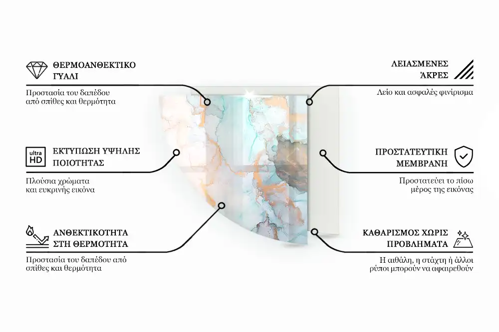 Negyedkör alakú üveg kandalló alátét rusztikus deszka mintával