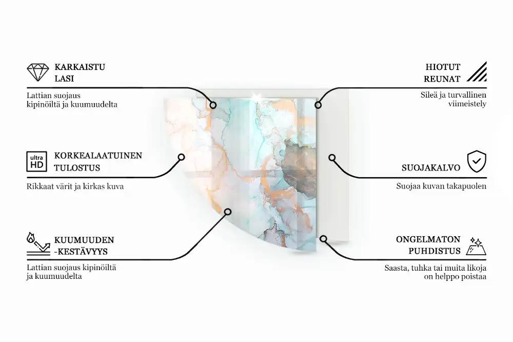 Negyedkör alakú faerezet mintás kandalló alátét