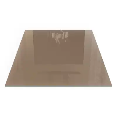 Négyzet alakú barna üveg kandalló alátét