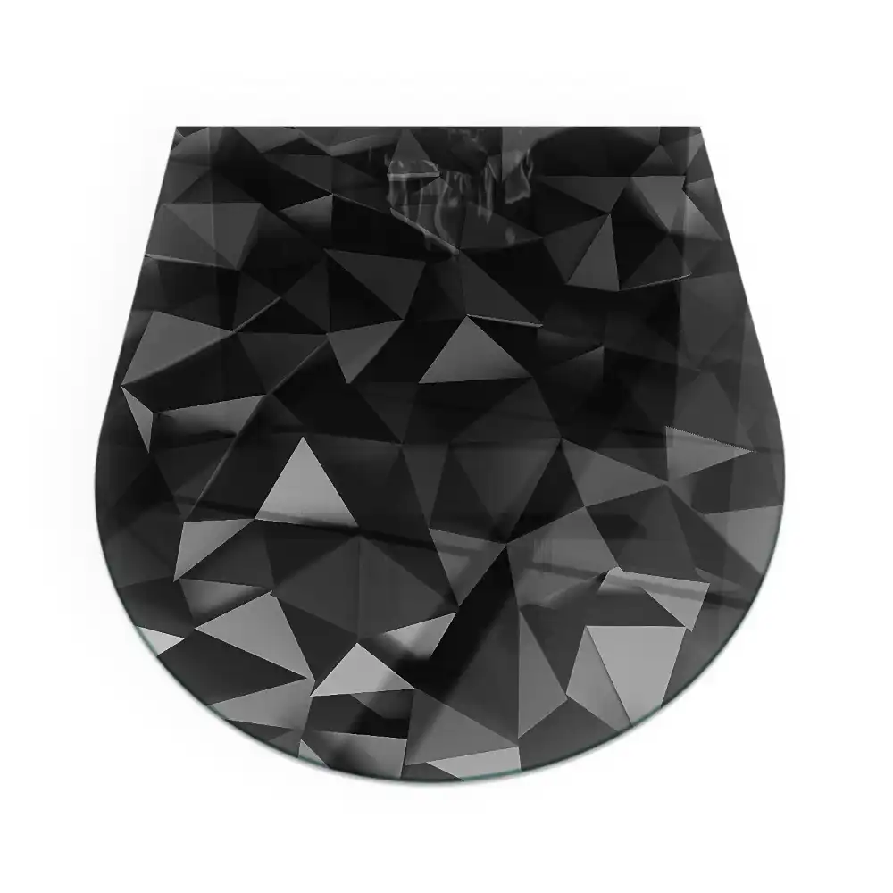 Félovális kandallóalátét többdimenziós geometriai mintával