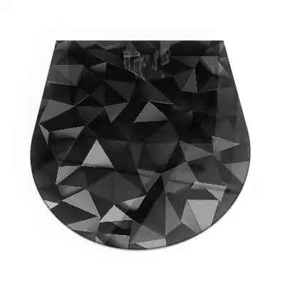 Félovális kandallóalátét többdimenziós geometriai mintával