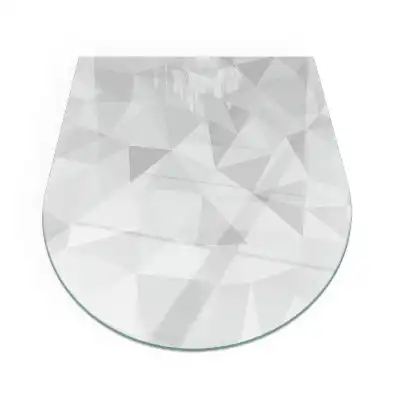 Modern geometrikus mintás féllovális kandalló alátét