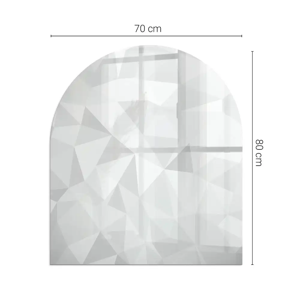 Modern geometrikus mintás féllovális kandalló alátét