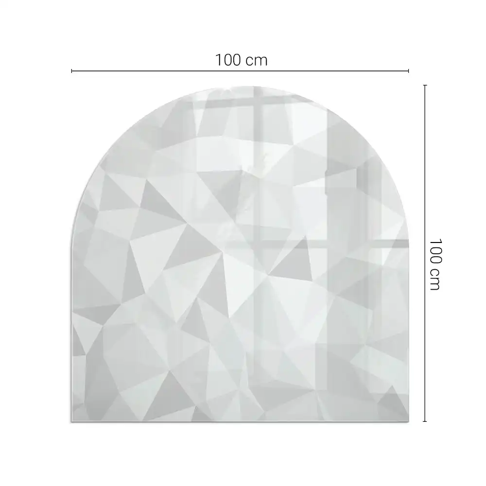 Modern geometrikus mintás féllovális kandalló alátét