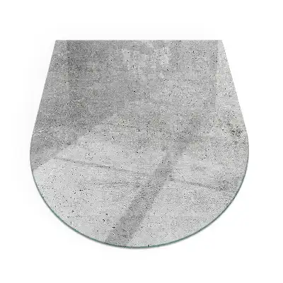 Félovális betonhatású modern kandalló alátét