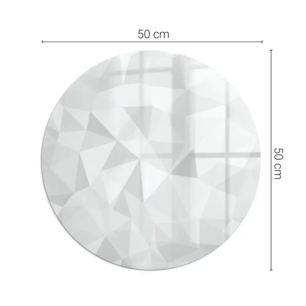 Kerek kandalló üveg alátét geometrikus absztrakt mintával