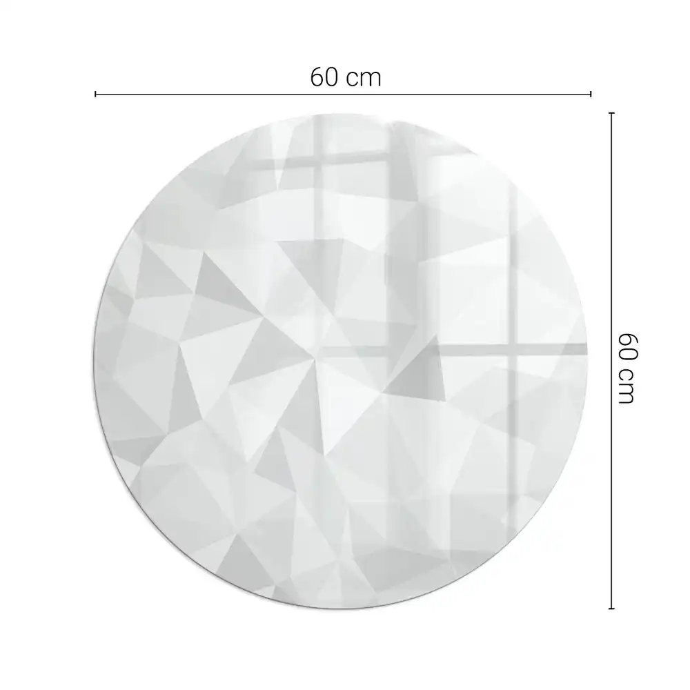 Kerek kandalló üveg alátét geometrikus absztrakt mintával