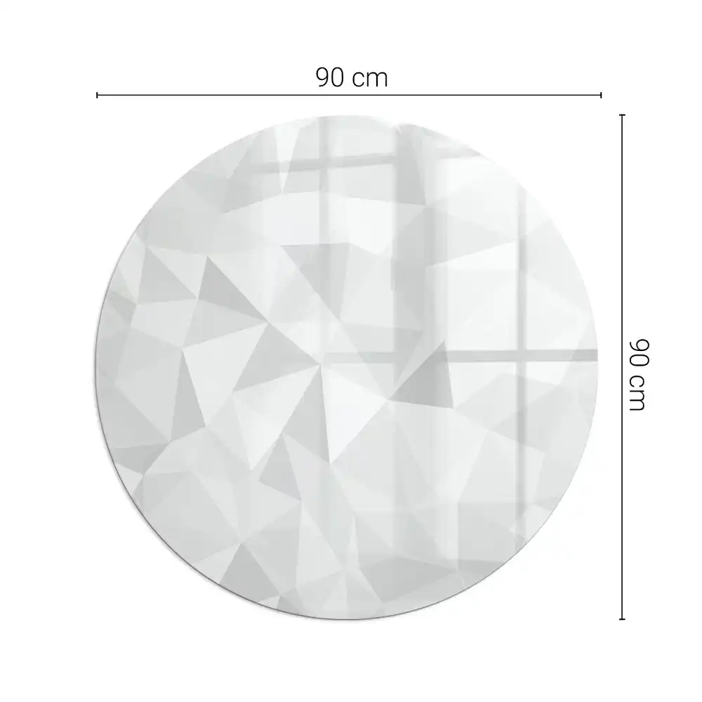 Kerek kandalló üveg alátét geometrikus absztrakt mintával