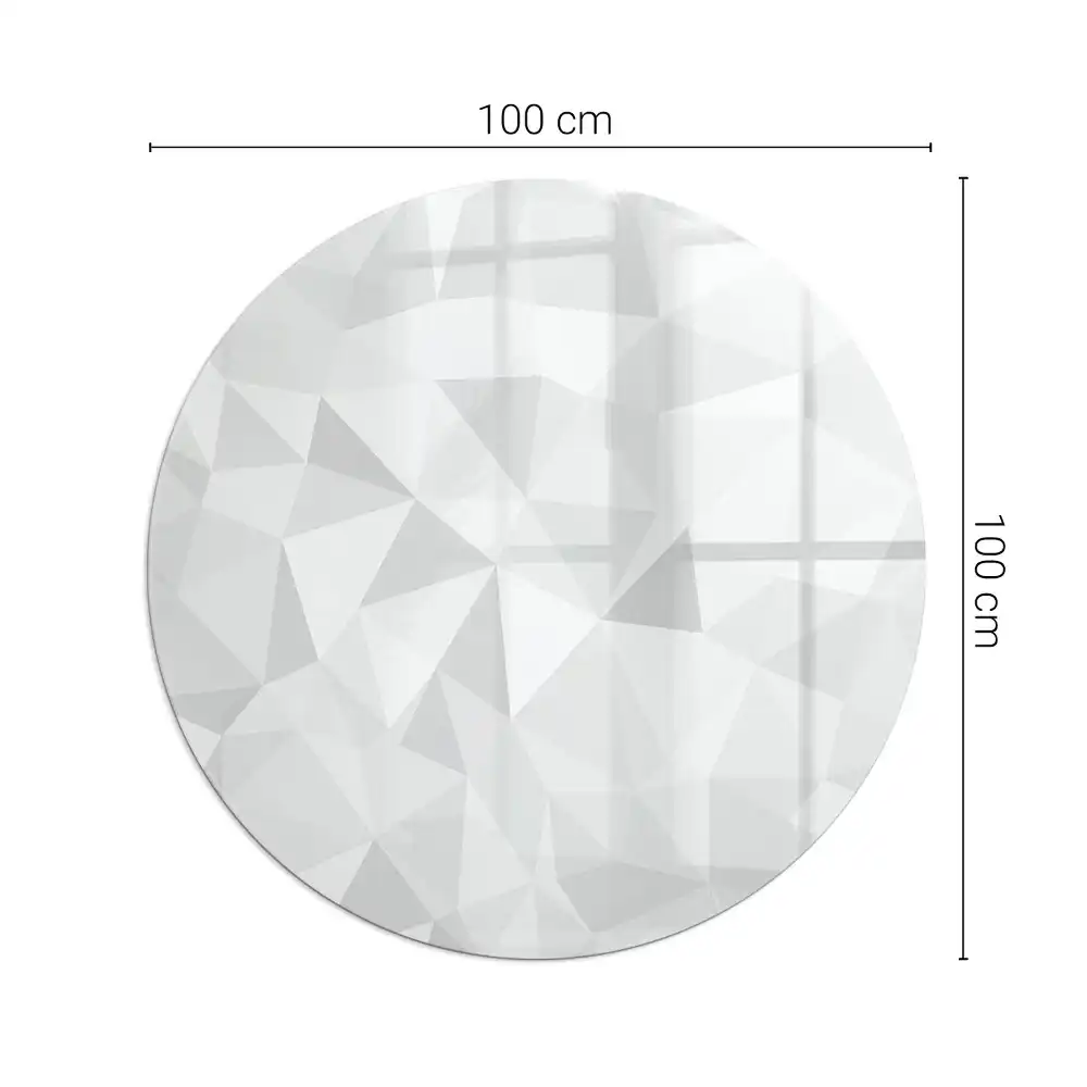 Kerek kandalló üveg alátét geometrikus absztrakt mintával