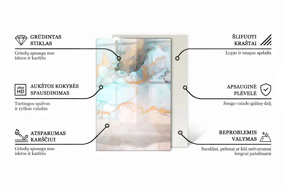 Téglalap alakú, háromdimenziós geometriai mintás üveg kandalló alátét