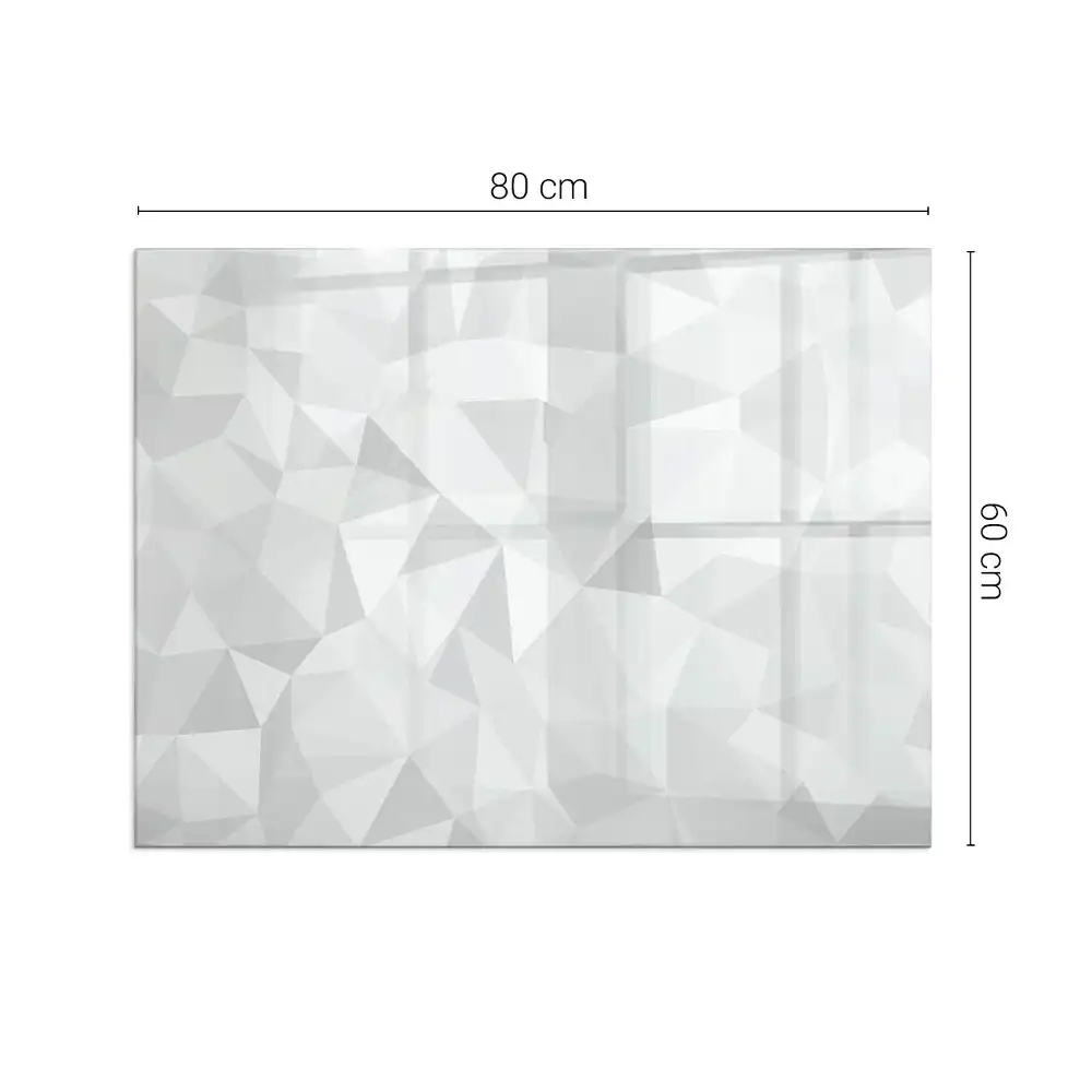 Téglalap alakú üveg kandalló alátét absztrakt geometrikus mintával