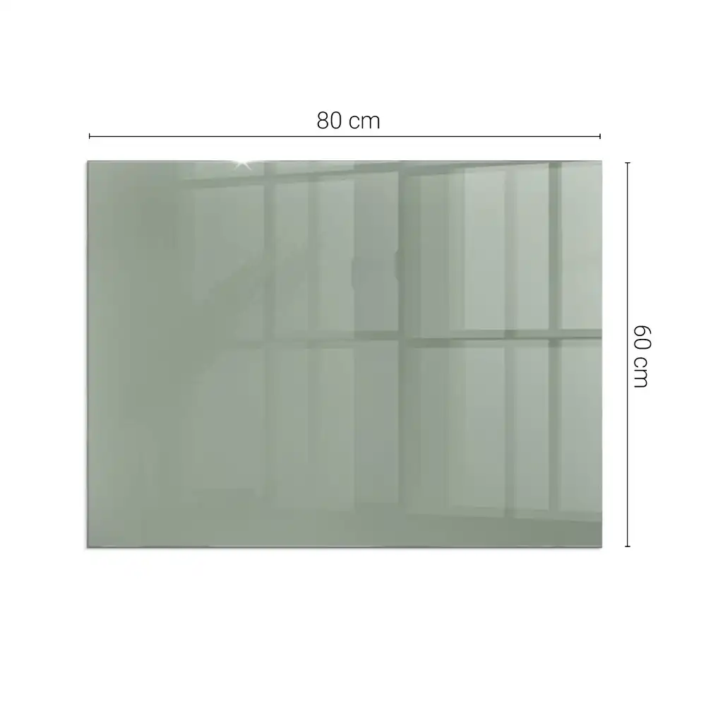 Szürkészöld színű téglalap alakú kandalló üveg alátét