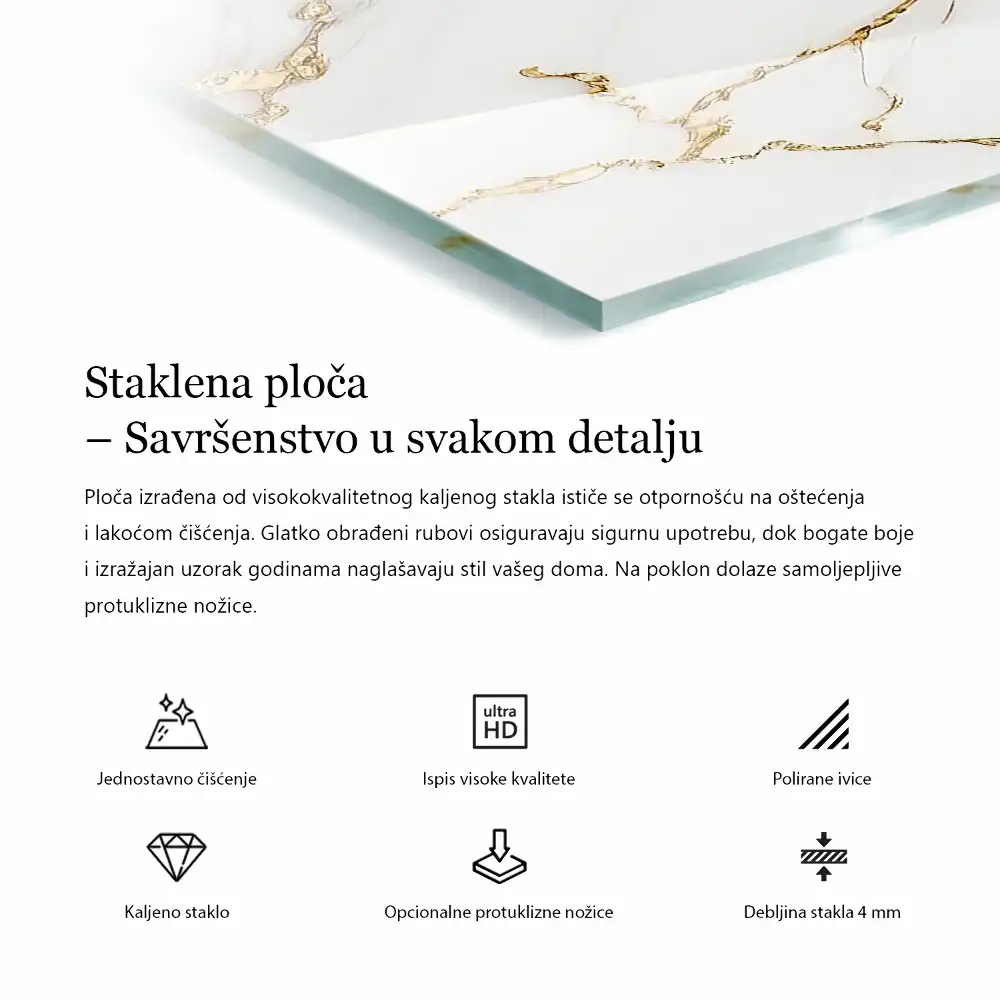 Négyzet alakú edzett üveglap fa deszkákkal
