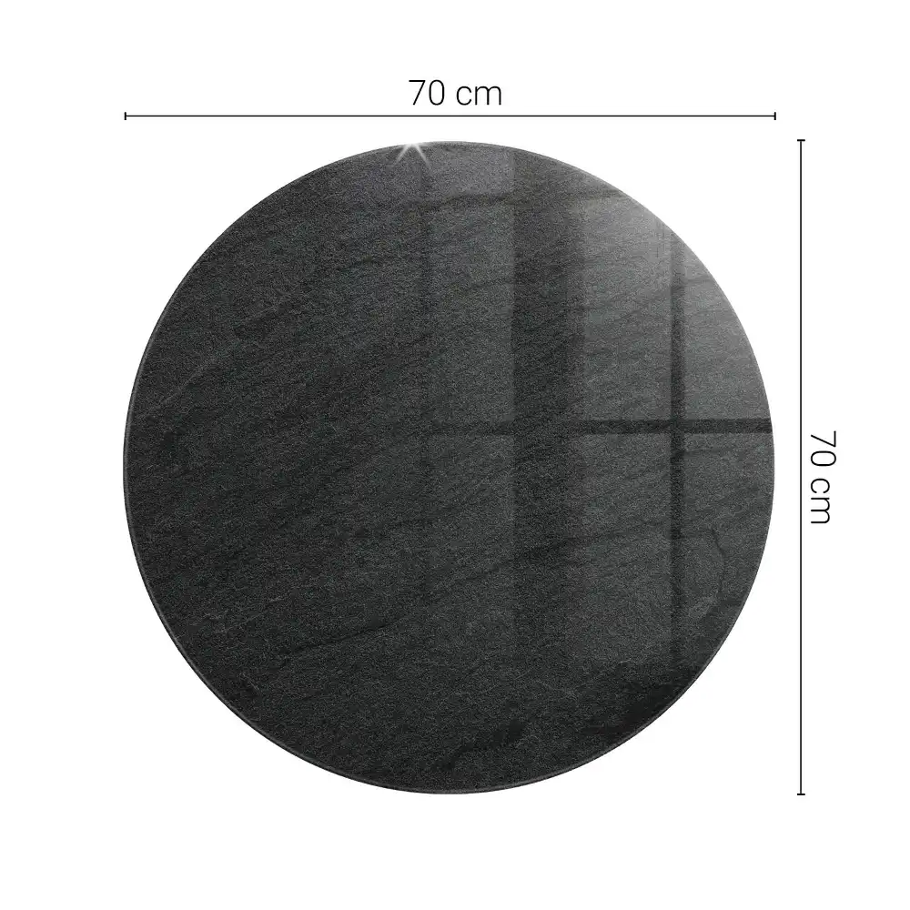 Természetes kő mintás kerek üveglap