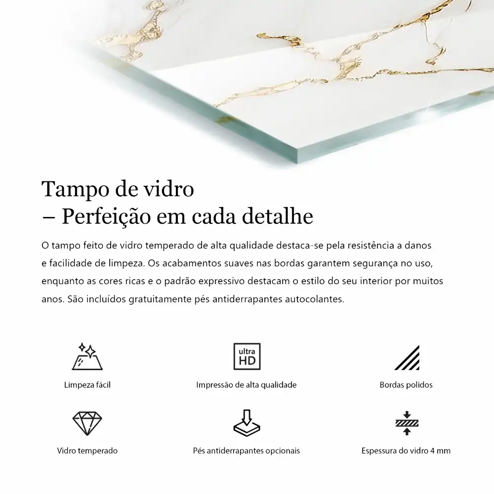Téglalap alakú, fa mintás üveglap