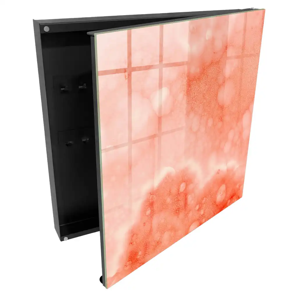 Narancssárga buborékos absztrakt mintájú kulcstartó szekrény