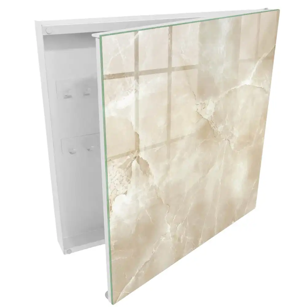 Kulcsszekrény finom bézs márvány mintával