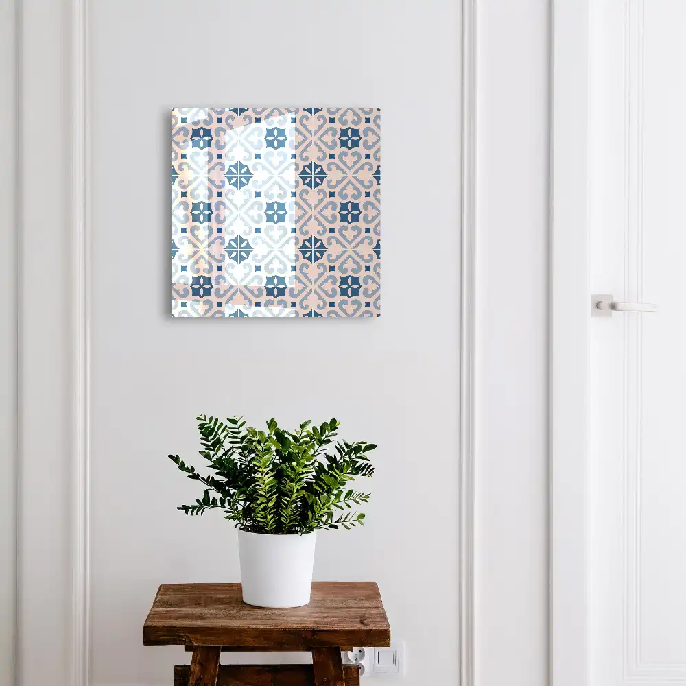 Vintage stílusú geometrikus mintás kulcstartó szekrény