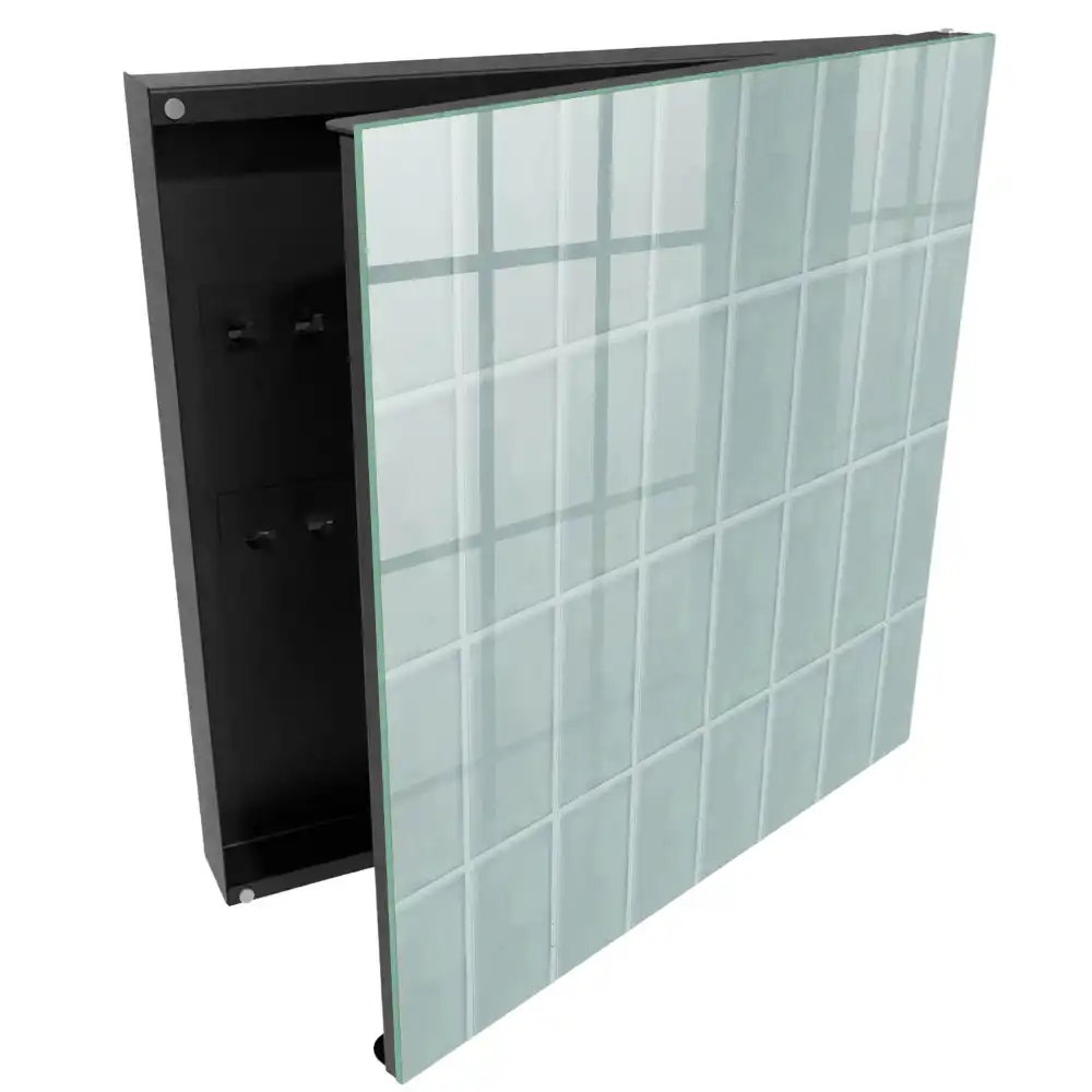 Kulcsszekrény téglalap alakú csempe mintával visszafogott színekben