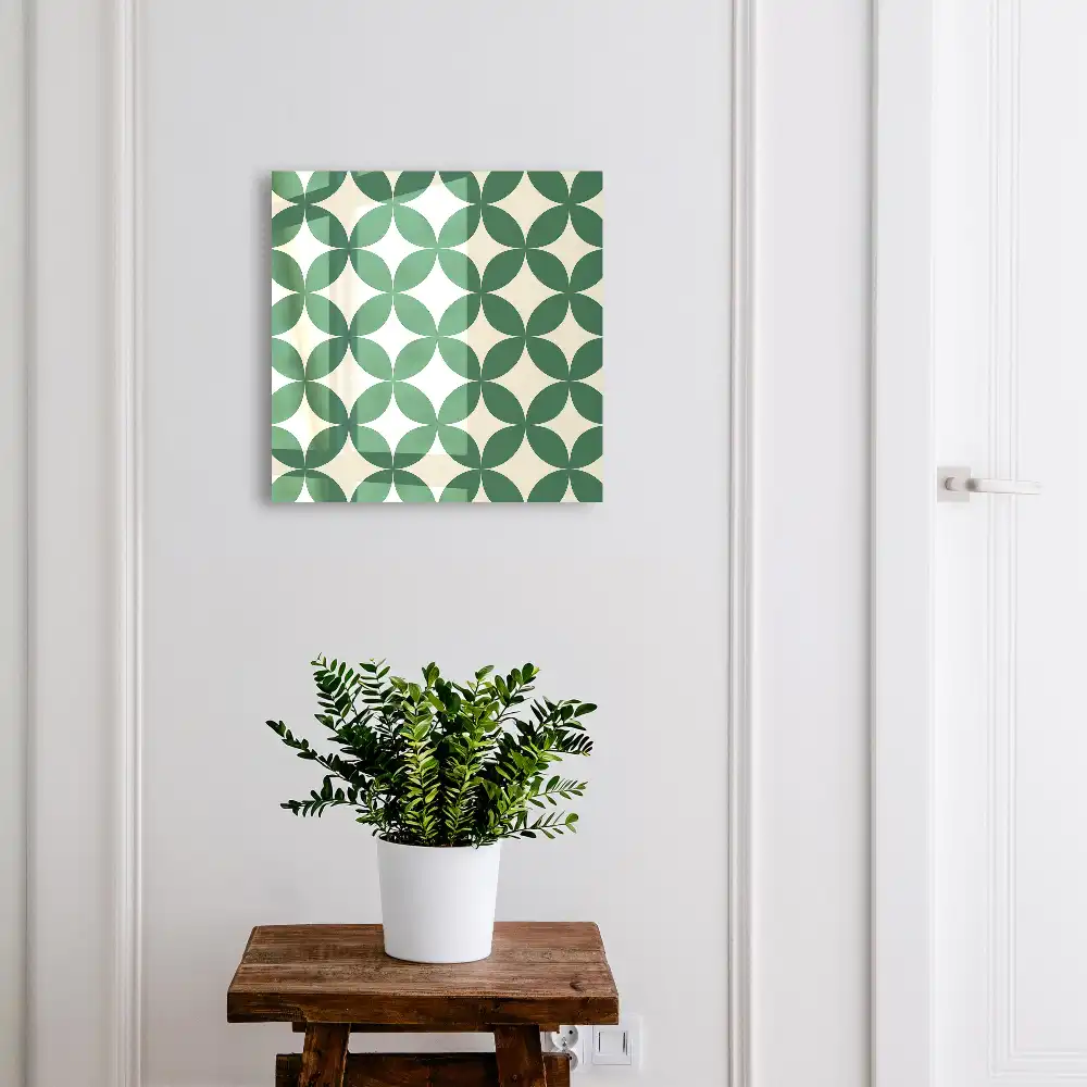 Geometriai körök mintás fali kulcstartó szekrény