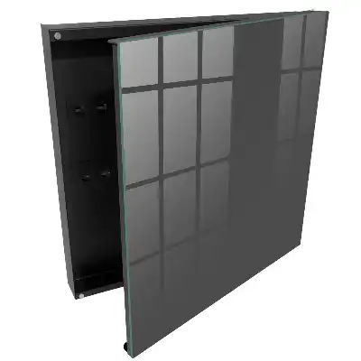 Minimalista egyszínű sötétszürke kulcsszekrény