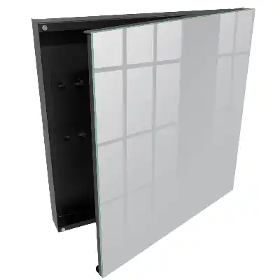 Minimalista tömör szürke kulcsszekrény